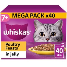 40 x 85g Whiskas 7+ Poultry