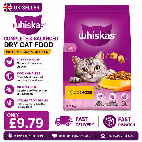 Whiskas chicken adult - 7+, dry