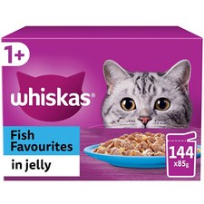 144 x 85g Whiskas 1+ Fish