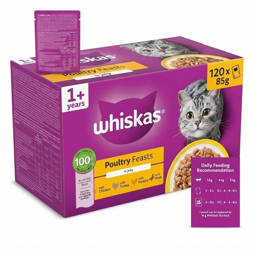 120 85g whiskas poultry - 120,