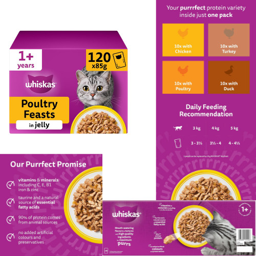 120 85g whiskas poultry - 120,