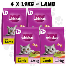 4 x Whiskas 1+ Adult Dry Cat