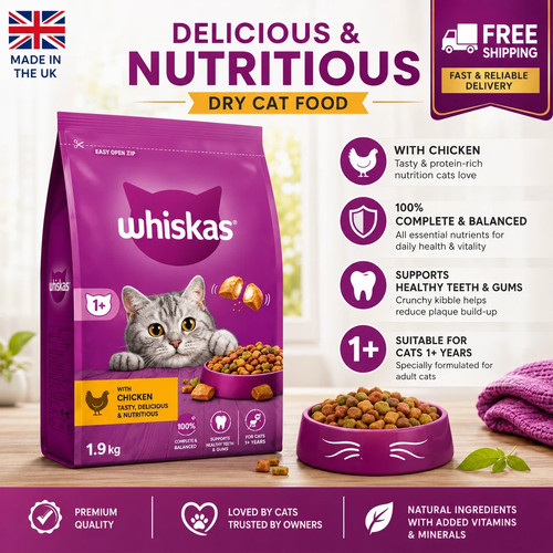 Whiskas chicken dry - 1+,