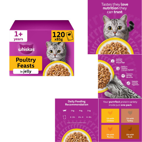 120 85g whiskas - whiskas, poultry