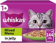 144 x 85g Whiskas 1+ Mixed