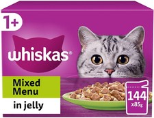 144 x 85g Whiskas 1+ Mixed